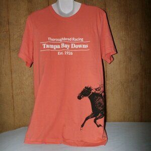 New Next Level Gray Tampa Bay Downs Thoroughbred Racing   T-Shirt Med